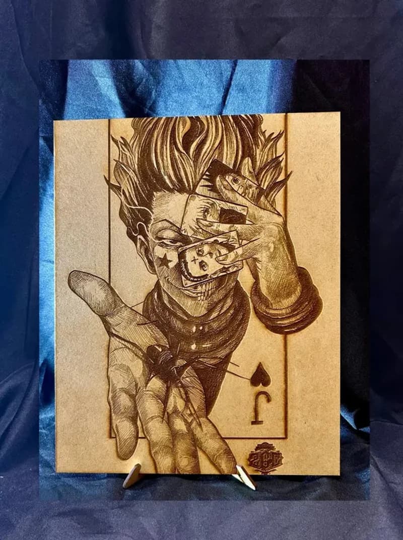 Hunter x Hunter - Hisoka Gravure sur Bois